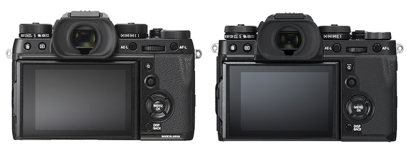 fuji xt2 vs xt3 rear