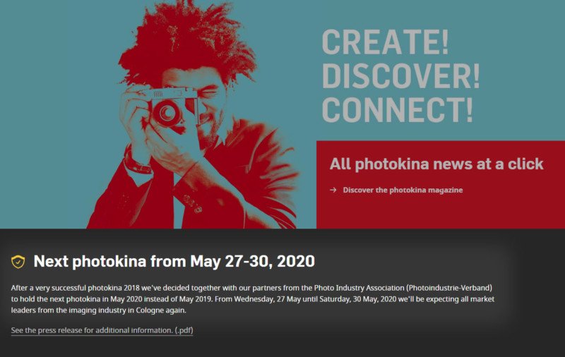 Photokina 2019 İptal Edildi: Senelik Şov 2020’de Devam Edecek... 2 homepageannouncement