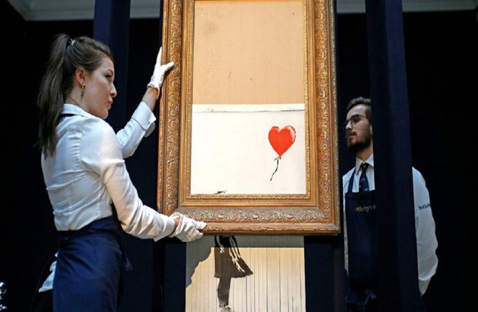 banksy parcalanan eser