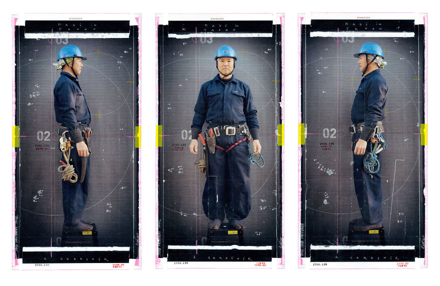 Frank Le Petit : Hatarakimono 20 Photographer creates project with 100 Japanese workers and their uniforms paying homage to these people who really enjoy working 5ca5b0794a201 880