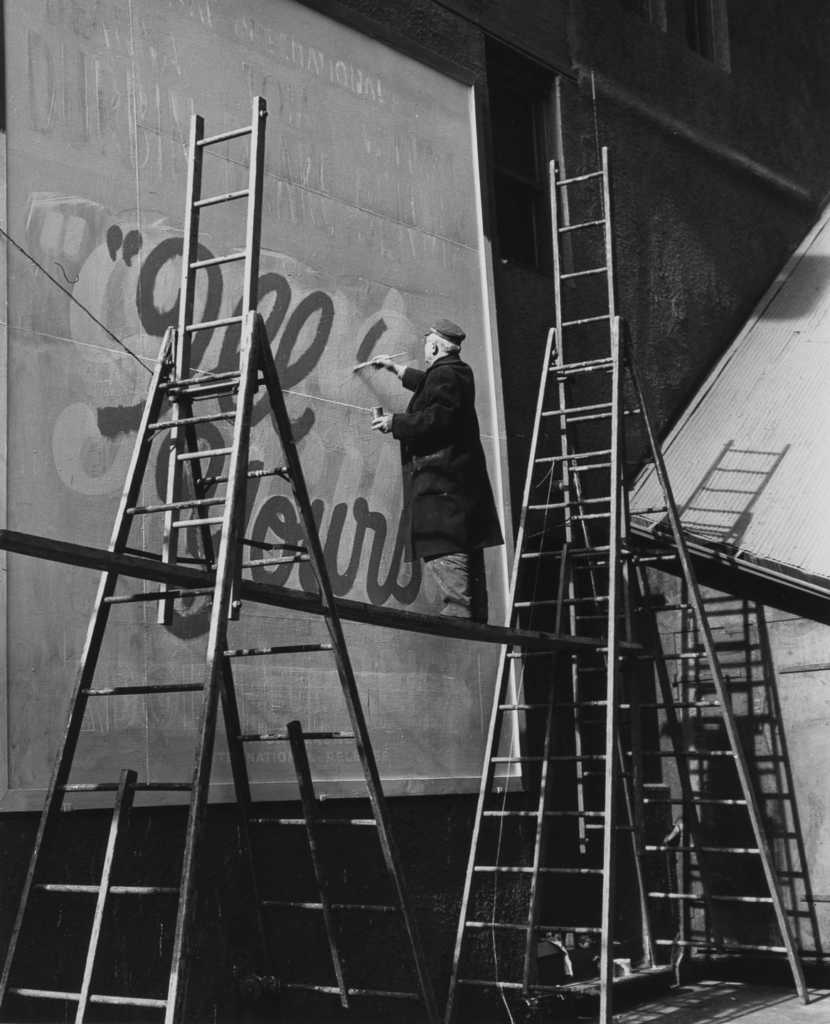 1946 Times Square sign painter.