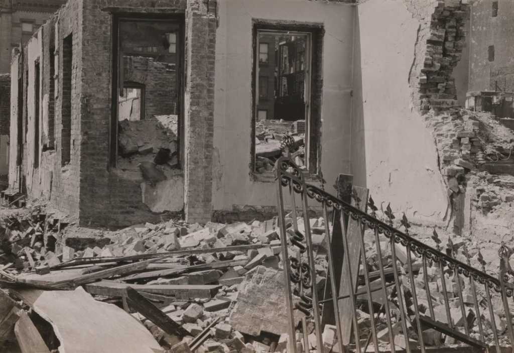 Tenements being razed for new housing projects on 113th Street between Third and Lexington Avenues. 1946. 1200x824 1