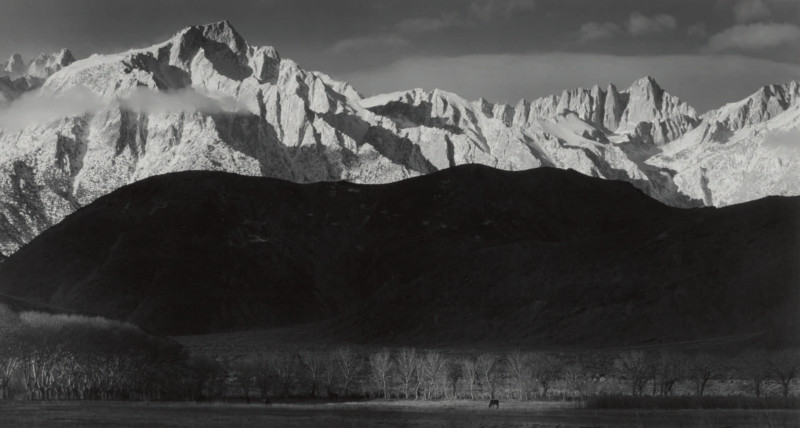 10542 Lot 107 Ansel Adams Winter Sunrise Sierra Nevada from Lone Pine California 800x428 1