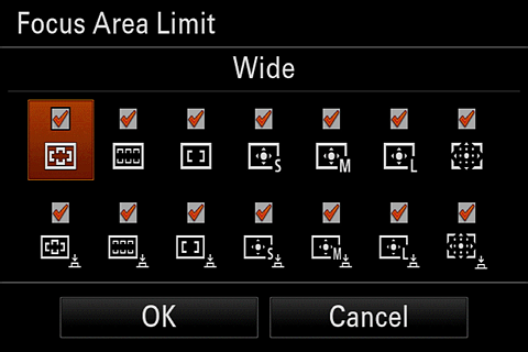 AF Area Modes