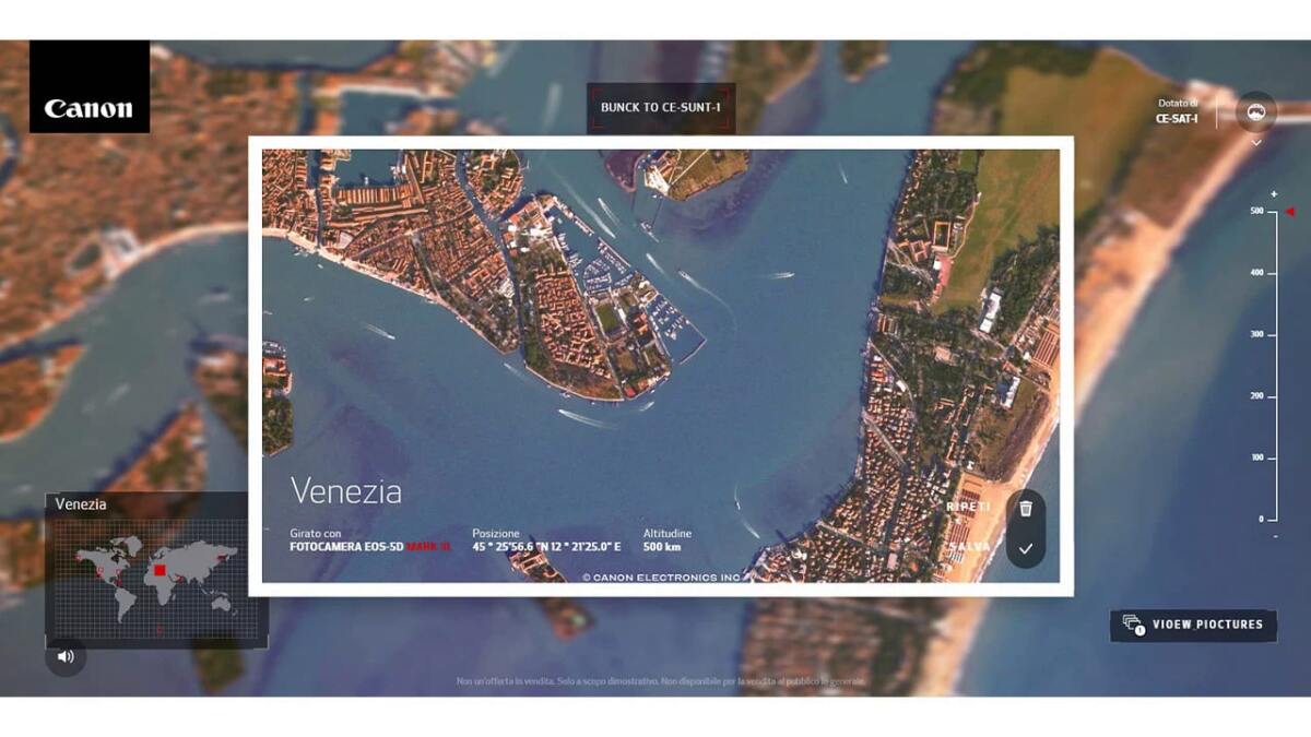 Canon Uzaydan "Fotoğraf Çekmenizi" Sağlayan Bir Web Sitesi Oluşturdu 1 canon ce sat 1 satellite space photography