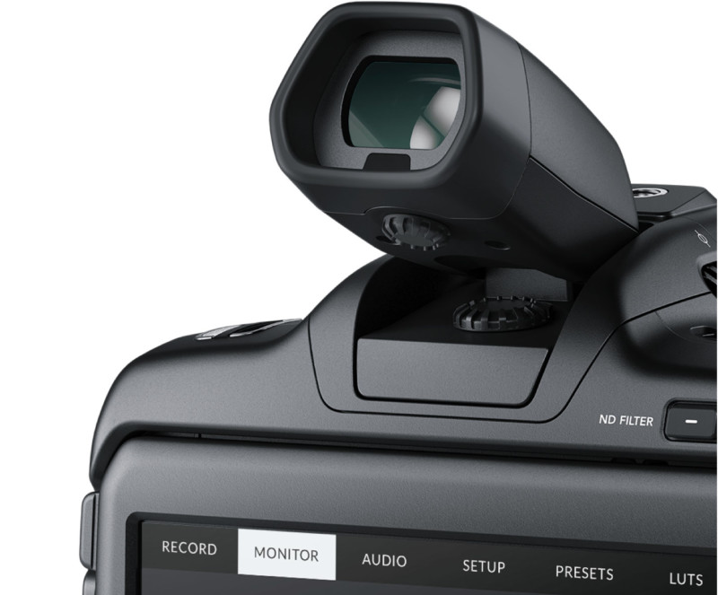 Blackmagic, 'Daha Güçlü' Pocket Cinema Camera 6K Pro'yu Tanıttı 4 viewfinder xl@2x 800x663 1