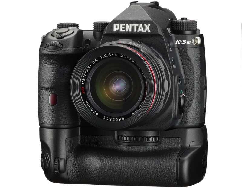 PENTAX K 3 Mark III Black Premium Kit with battery grip 800x622 1