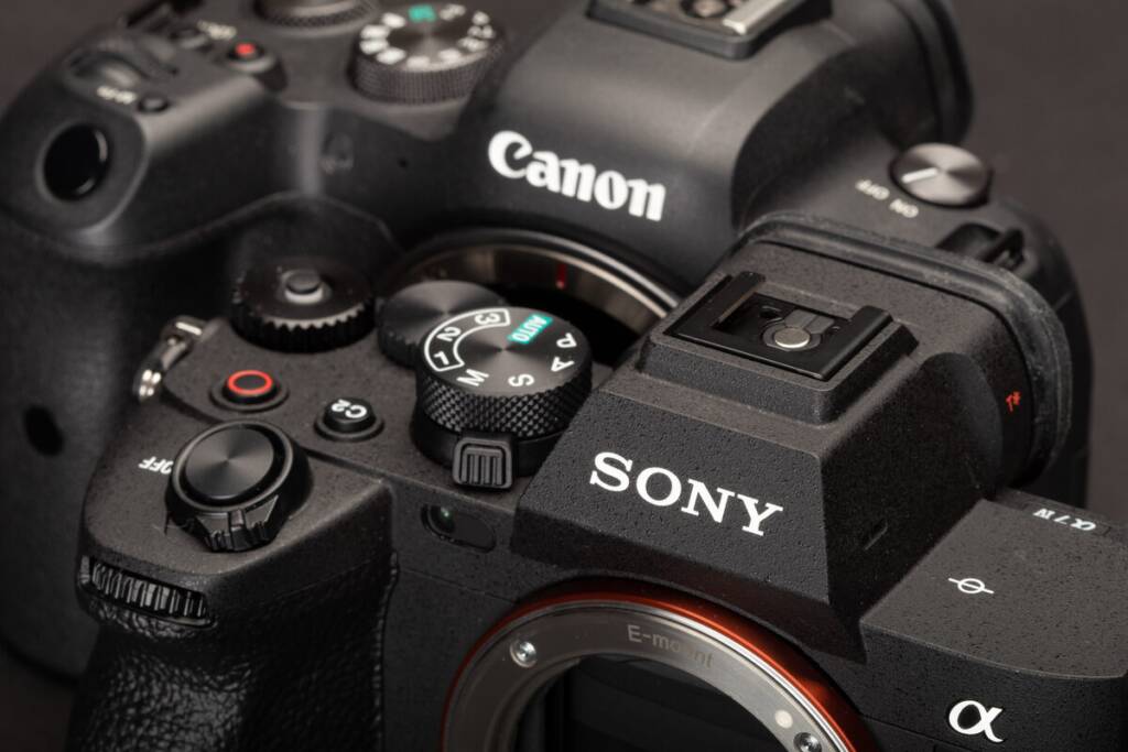 Sony a7 IV vs Canon EOS R6 1 Sony a7IV Canon EOS R6 close up
