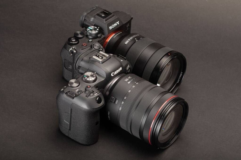 Sony a7IV Canon EOS R6 side by side
