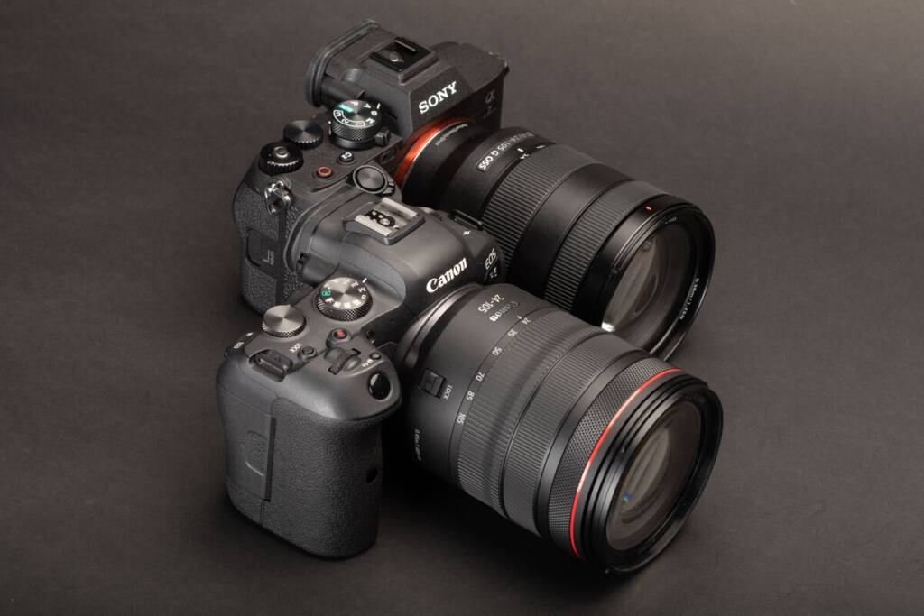 Sony a7 IV vs Canon EOS R6 1 Sony a7IV Canon EOS R6 side by side