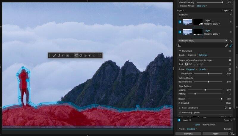 Photoshop ve Lightroom için En İyi Eklentiler 2021 8 exposure x7 polygon masking screenshot copy 800x459 1