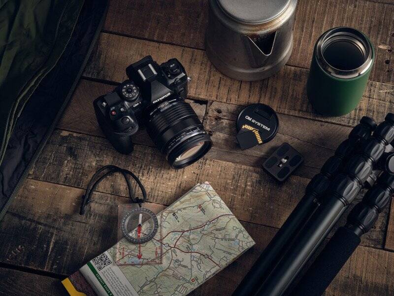 OM 1 Outdoor Adventure Flatlay