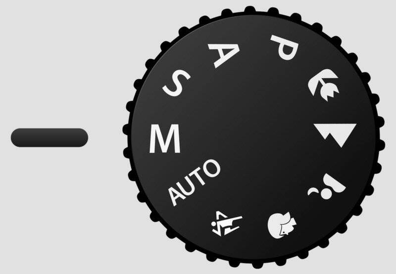 manual mode on camera mode dial