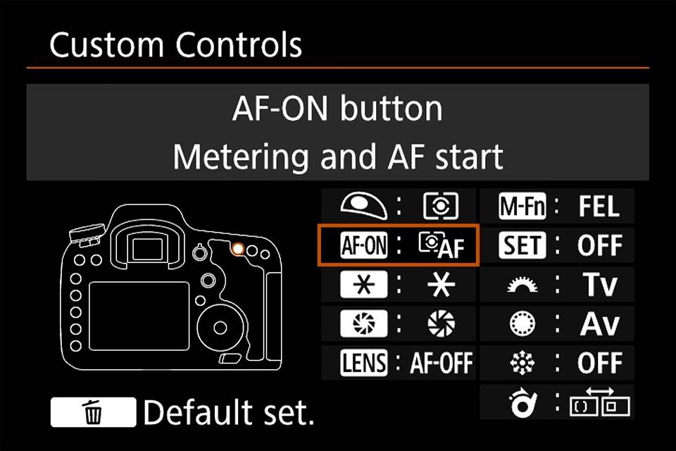 Canon Custom Controls