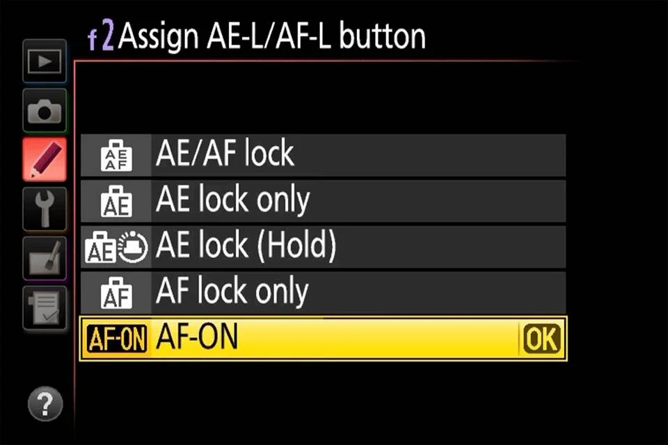 Geri Düğmesi Odaklama Nedir? 13 Nikon Assign AE L AF L Button