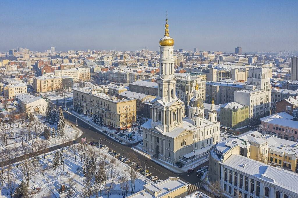 Успенський собор взимку аерофото