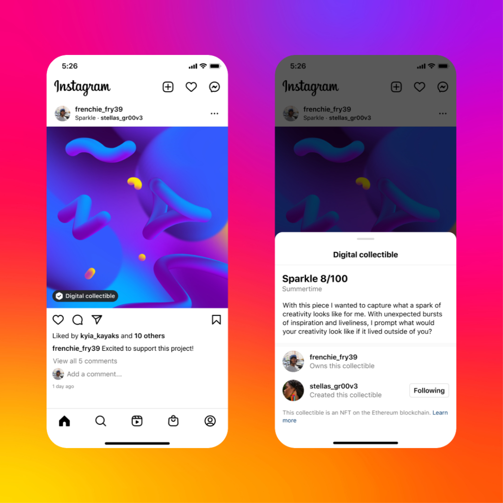 Instagram'da NFT Böyle Görünüyor 2 Instagram'da NFT Böyle Görünüyor