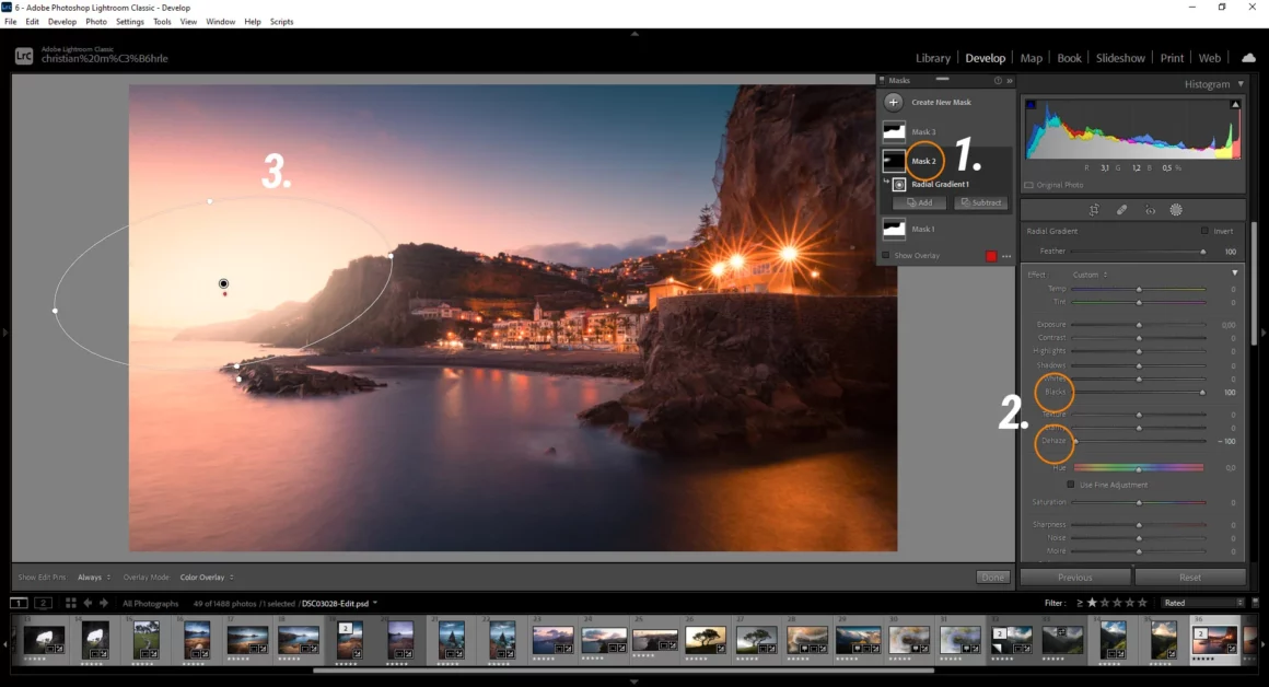 Yeni Başlayanlar için 70 Adobe Lightroom Classic İpuçları, Püf Noktaları ve Kısayollar 3 18 glow with radial gradient