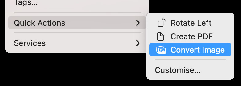 mac convert image right click