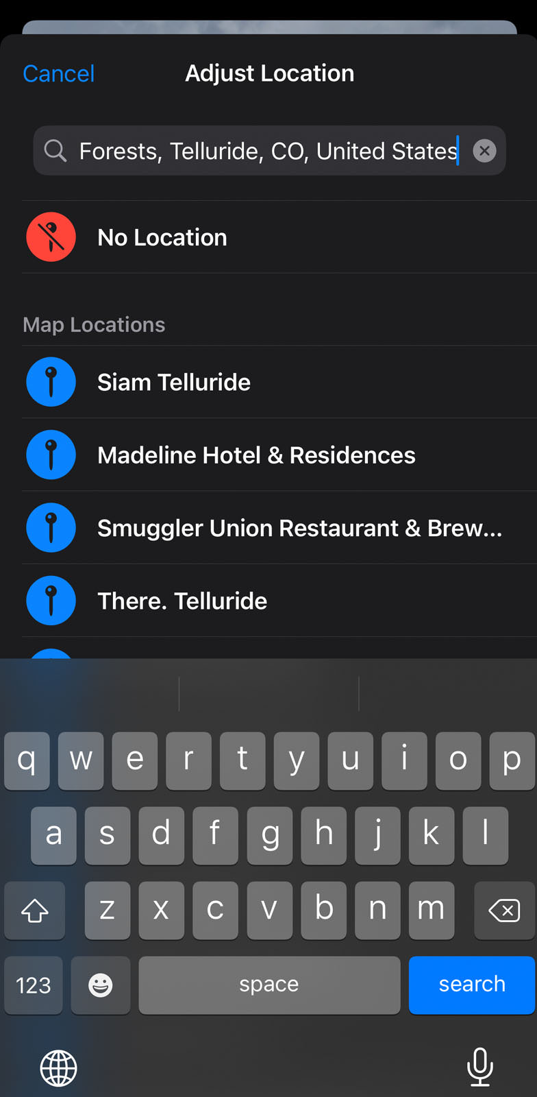 remove location ios