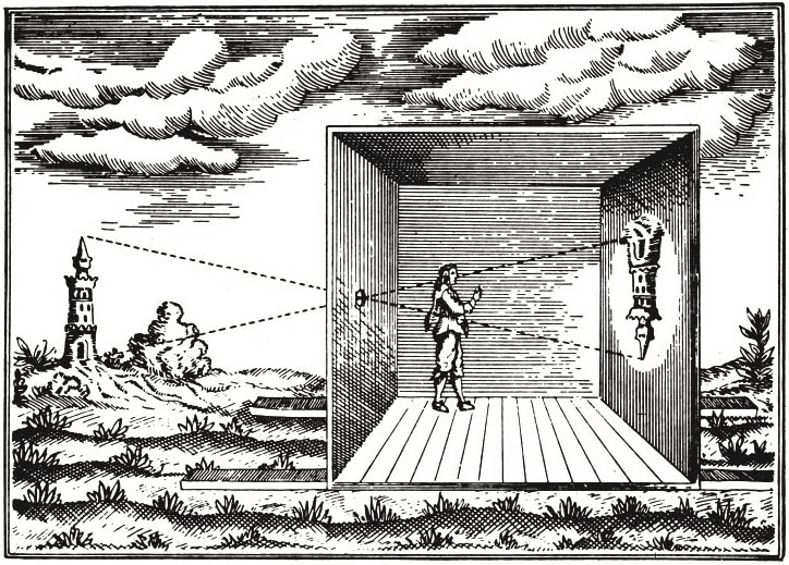 old camera obscura illustration