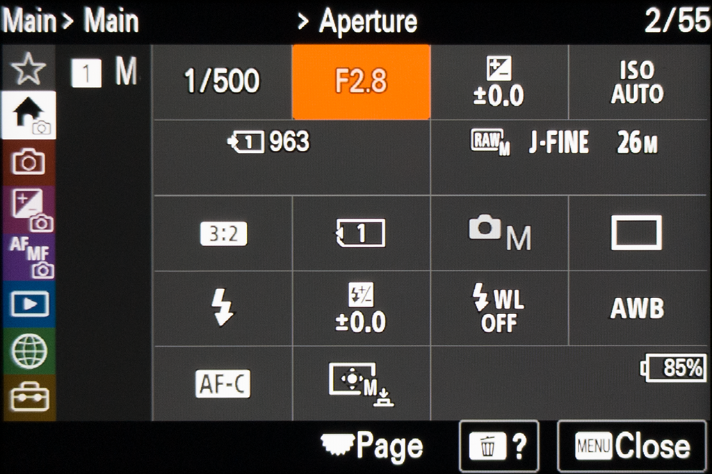 Sony a7R V İlk İncelemesi 10 Settings Menu