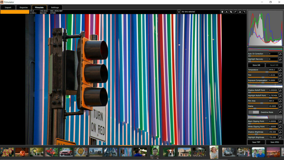 En iyi açık kaynaklı Lightroom alternatifleri 12 filmulator ui screenshot