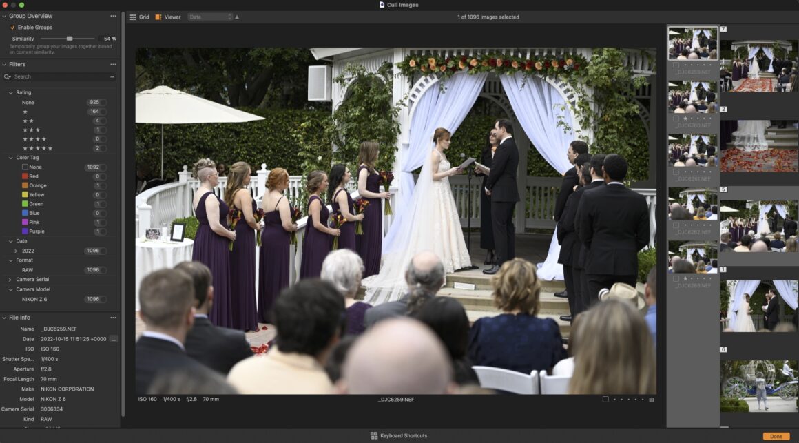 Capture One Pro 23, Akıllı Ayarlamalar ve Yeni İş Akışı Araçları Ekliyor 6 05 Group Similarity Filtering