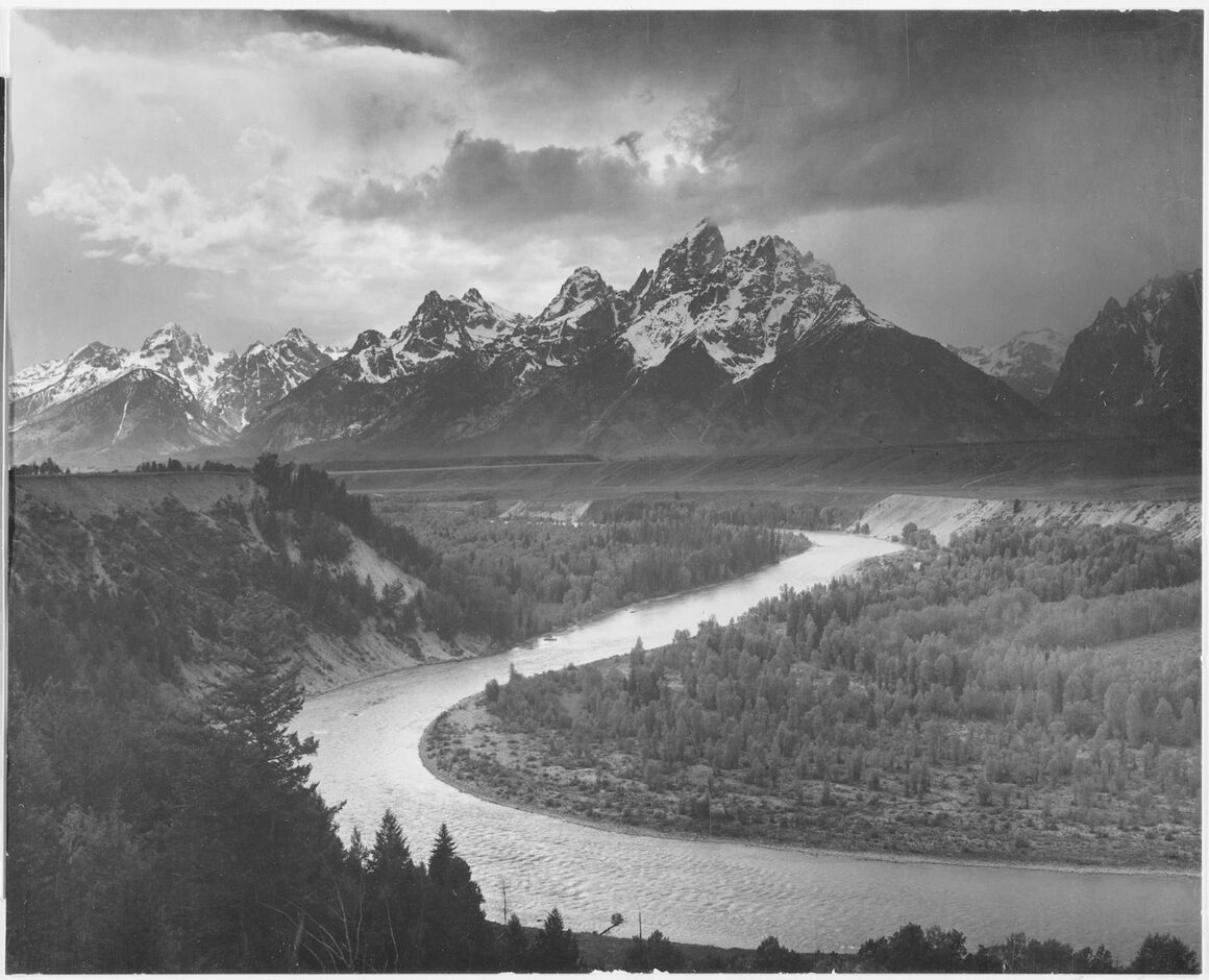 ansel adams the tetons snake river national archives