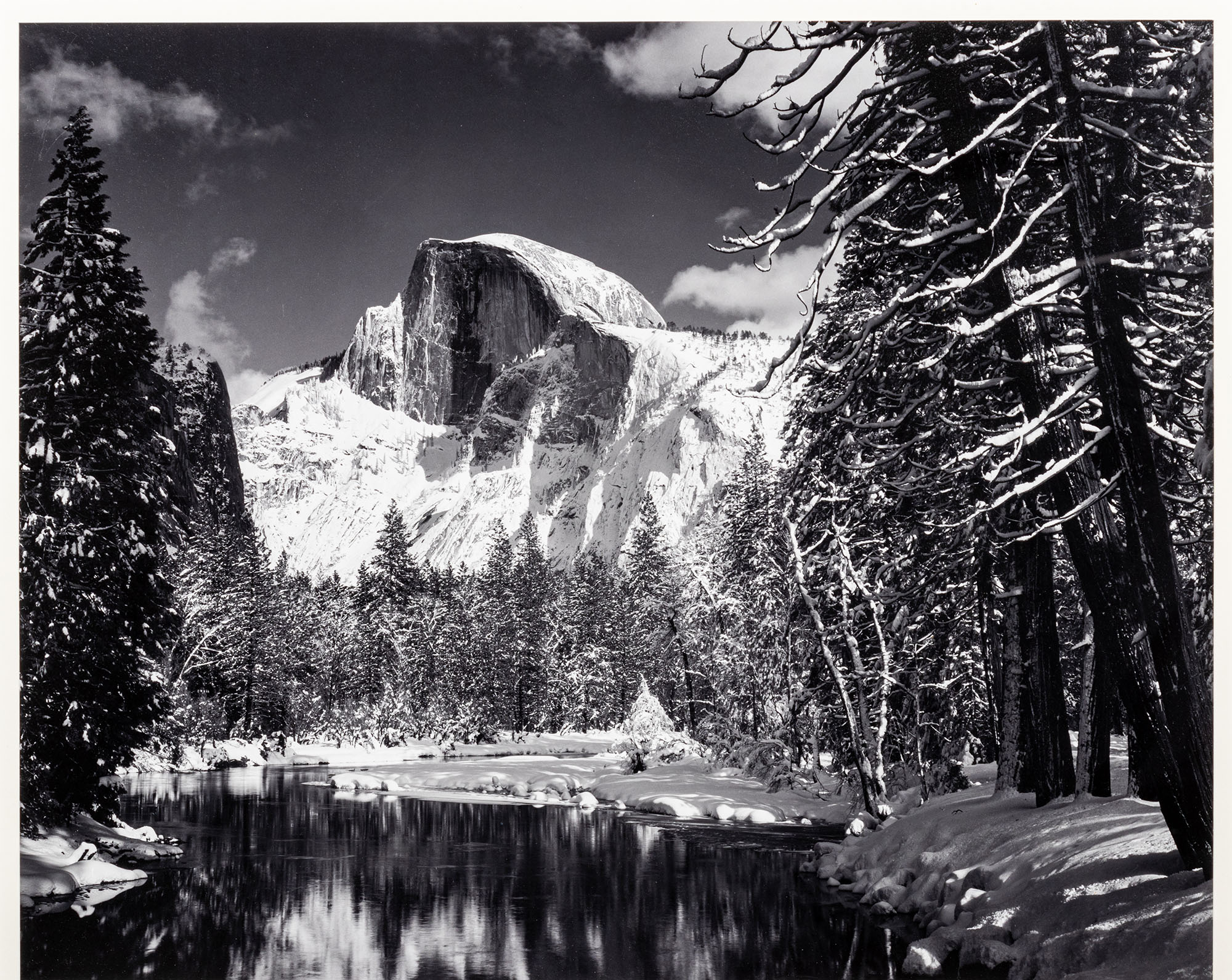Fotoğraf Müzayedesinde Ansel Adams, Steve McCurry ve Daha Fazlasının Eserleri Bulunuyor 1 Lot 88 Ansel Adams Half Dome Merced River Winter Yosemite National Park California 1938