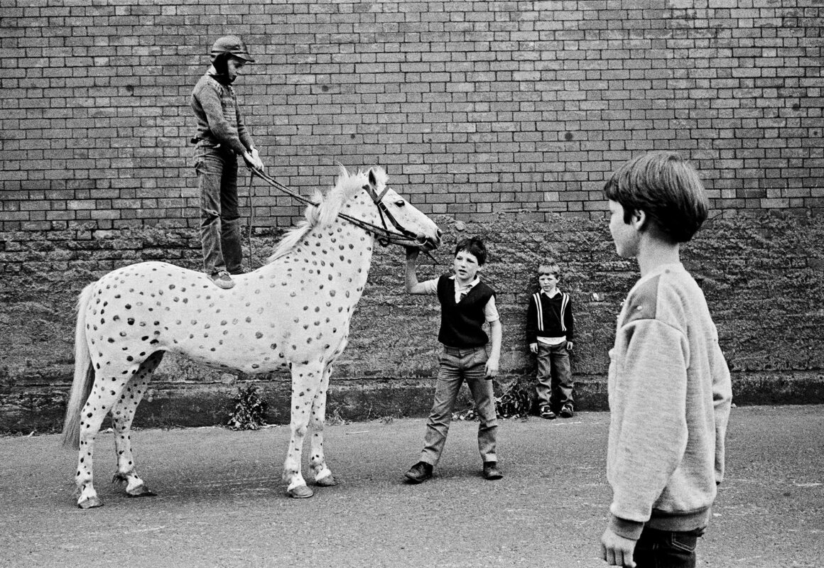 Painted pony Smithfield Dublin 1989