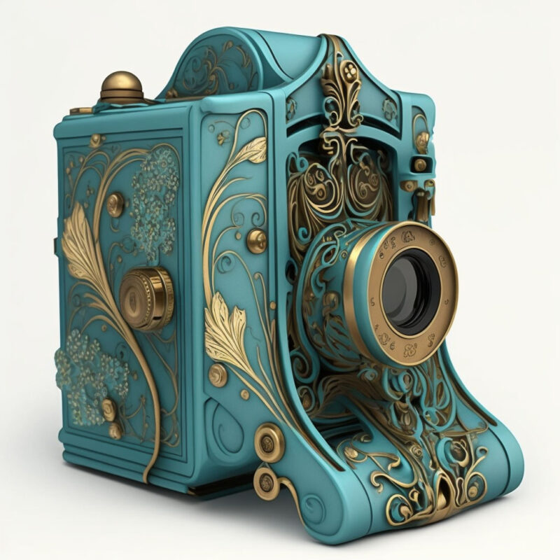 mathieustern Art nouveau camera medium format camera with intri