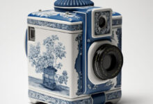 mathieustern Blue and white medium format camera made of Chines