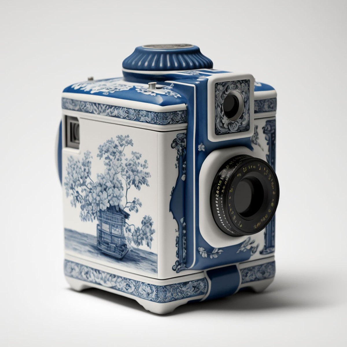 mathieustern Blue and white medium format camera made of Chines