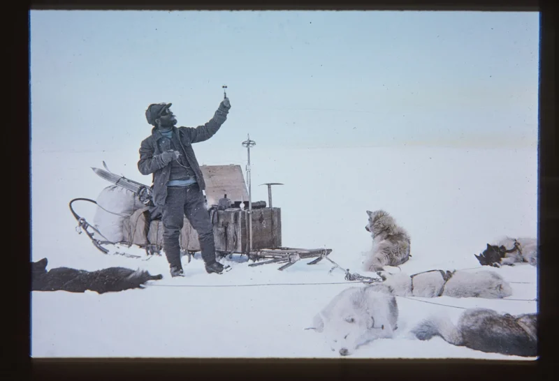 Autochrome'da Arctic Dreams: Greenland 1912 Keşif Gezisinden Fotoğraflar 8 de Quervain on ice cap