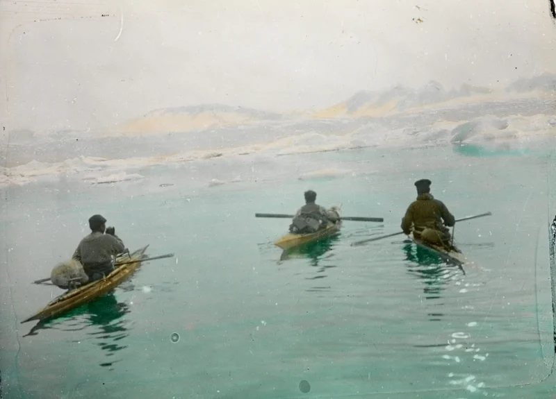 Autochrome'da Arctic Dreams: Greenland 1912 Keşif Gezisinden Fotoğraflar 9 kayaking