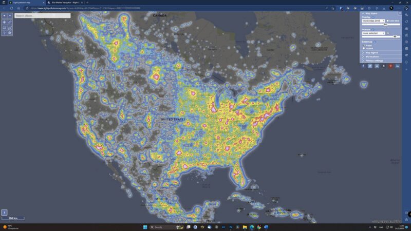 09. Light Pollution Map Info