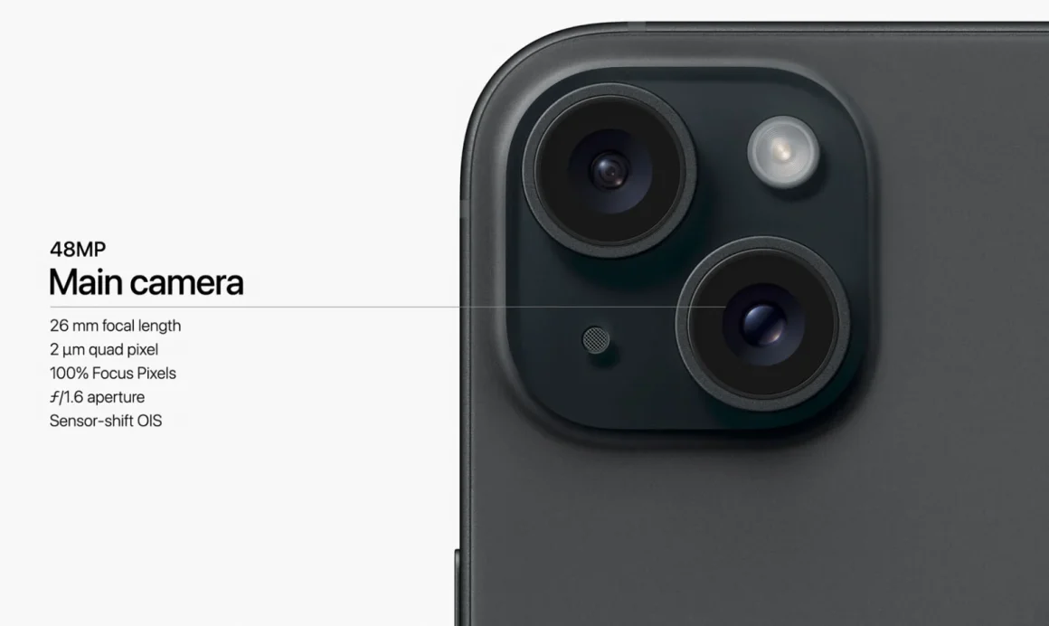 Apple iPhone 15, 48 MP Kamera, Dinamik Ada, USB-C ve Daha Fazlasını Ekliyor 5 Apple iPhone 15 camera