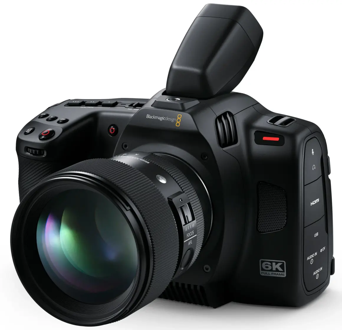 Blackmagic'in İlk Full Frame Cinema Camera 6K Sensör ve L-Mount Var 7 Blackmagic Cinema Camera 6K Front With EVF