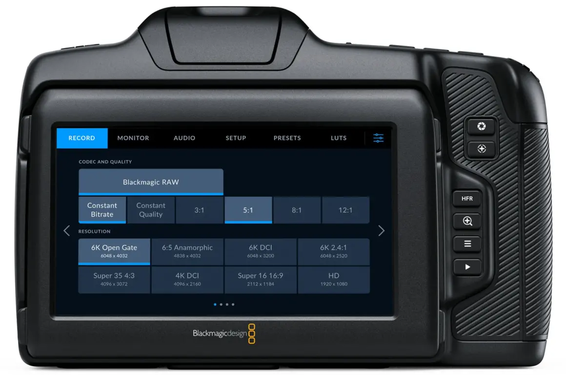 Blackmagic'in İlk Full Frame Cinema Camera 6K Sensör ve L-Mount Var 3 Blackmagic Cinema Camera 6K Menus