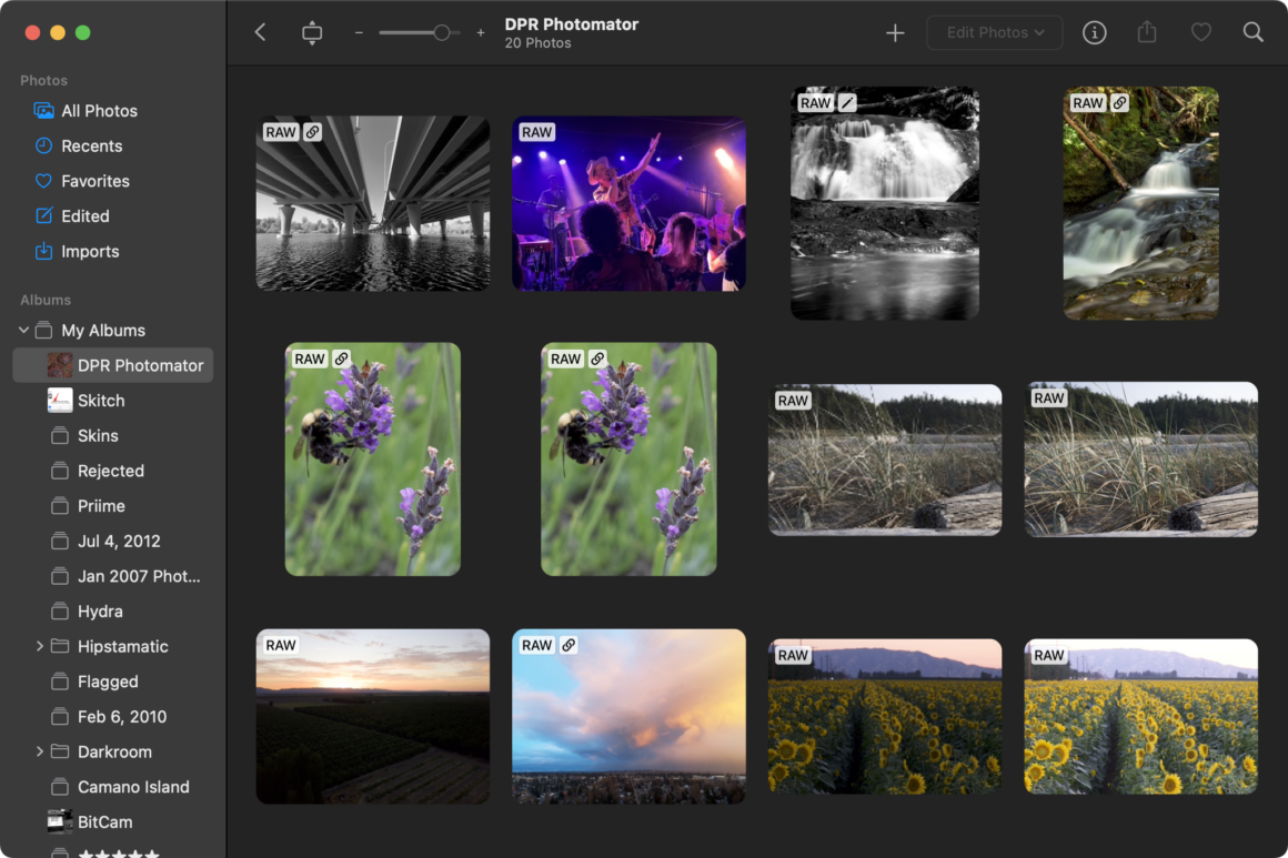 Photomator 3.1 incelemesi: Mac, iPhone ve iPad için makine öğrenimiyle zenginleştirilmiş bir fotoğraf düzenleyici 3 library photomator grid