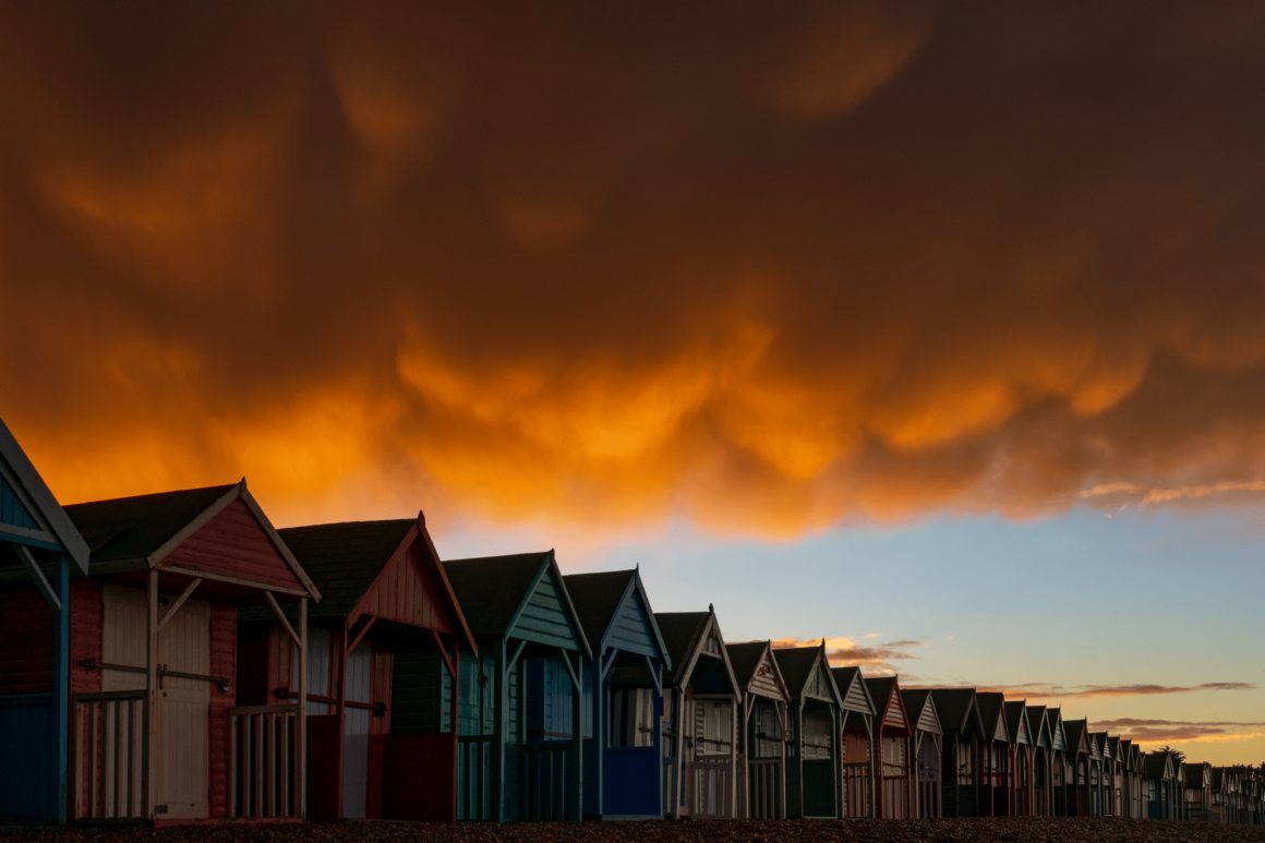 6. WINNER Young Category Overhead Mammatus over Beach Huts at Herne Bay Jamie McBean 2