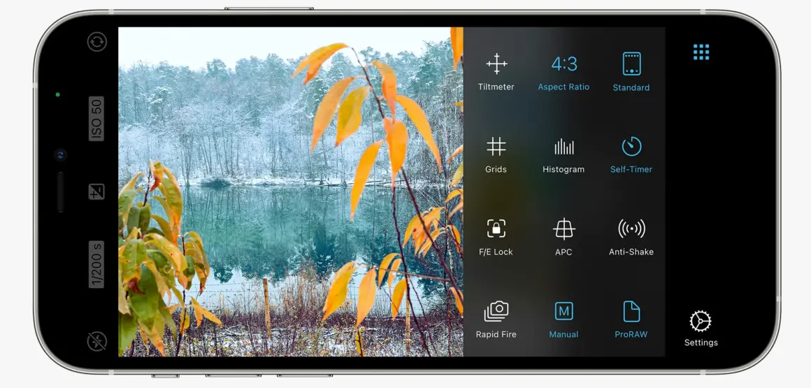 2023'ün En İyi iPhone Kamera Uygulamaları 4 ProCamera 1