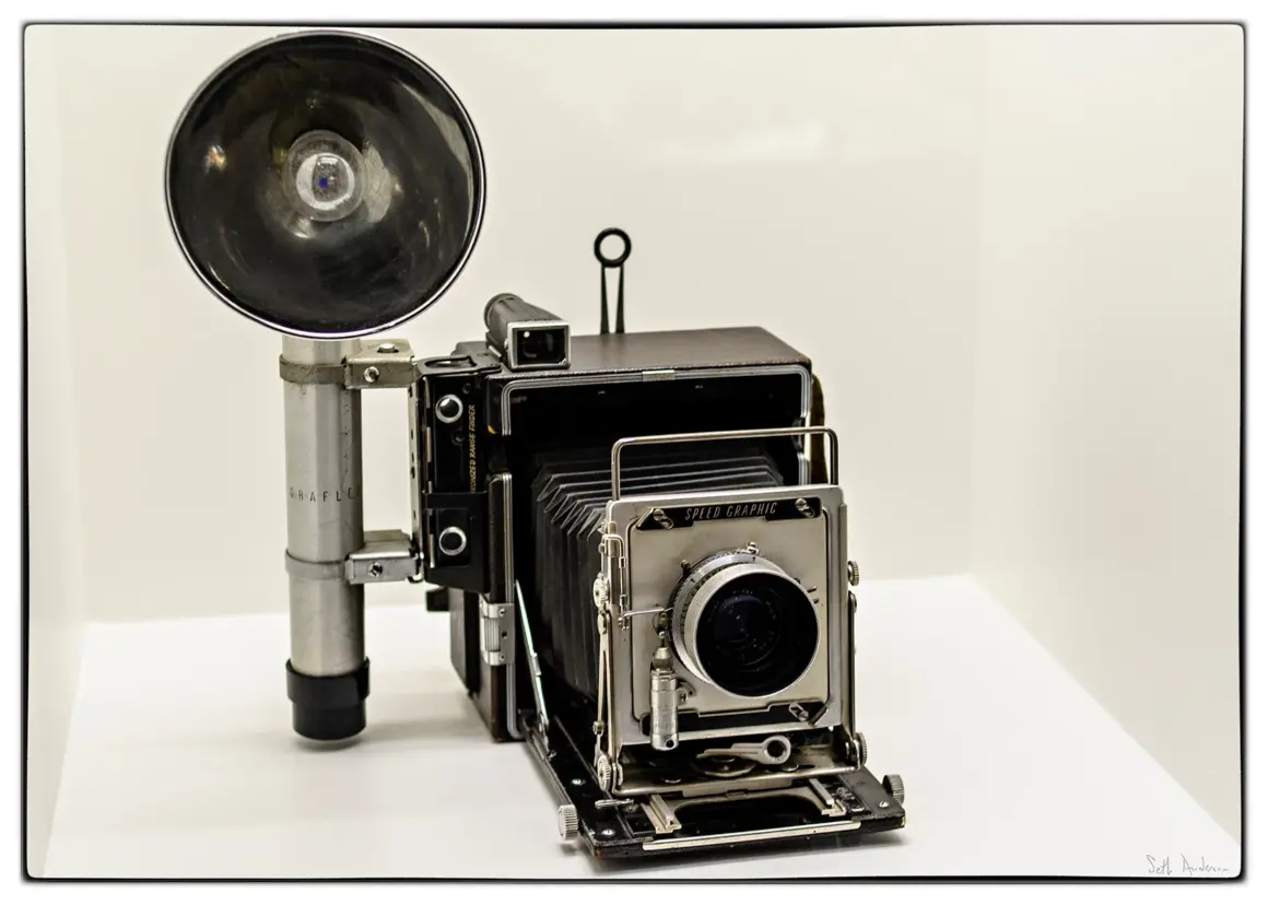 Stanley Kubricks Speed Graphic camera at the LACMA exhibit