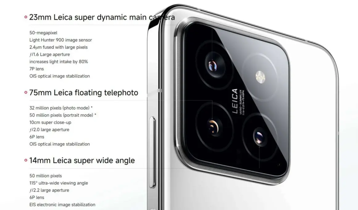 xiaomi 14 camera specs