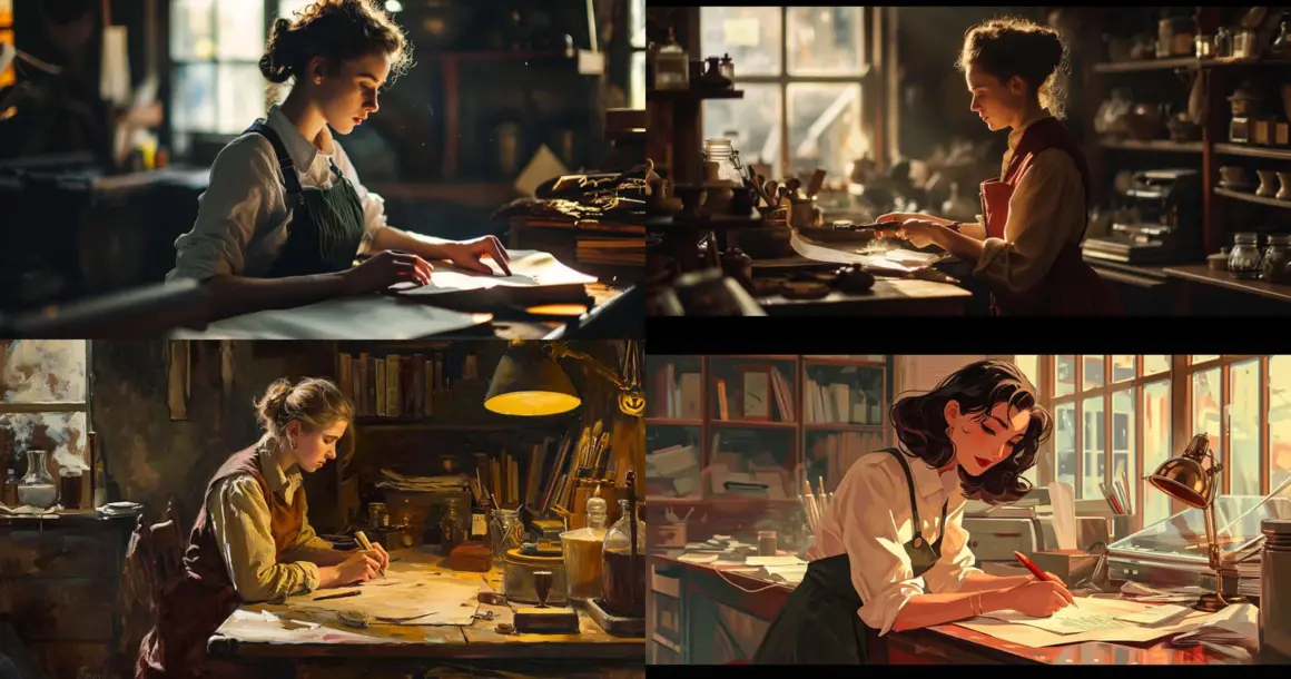 Midjourney v6 Metin Ekliyor ve Daha Gerçekçi Sonuçlar Sunuyor 13 a woman at work v6