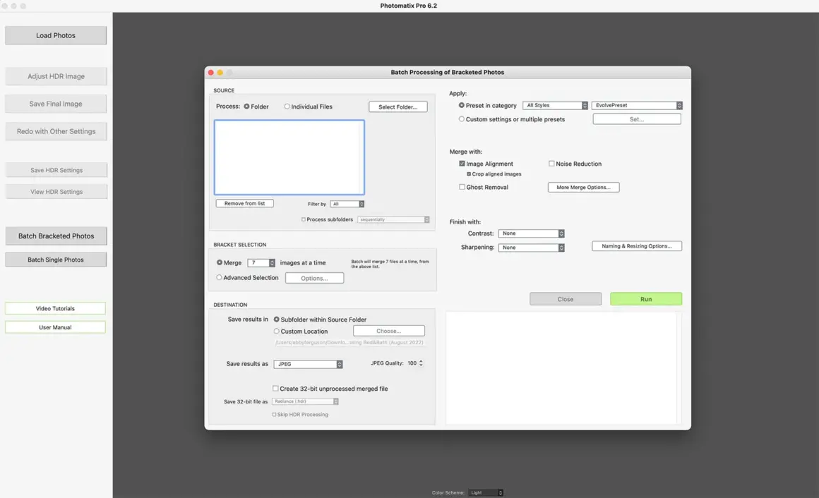 photomatix hdr processing software screenshot