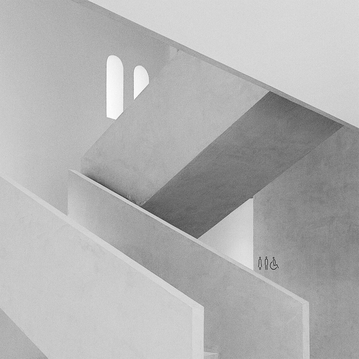 2024 Siyah Beyaz Minimalist Fotoğraf Ödülü 3 Minimalist Concrete Staircase by Daniel Zaleski