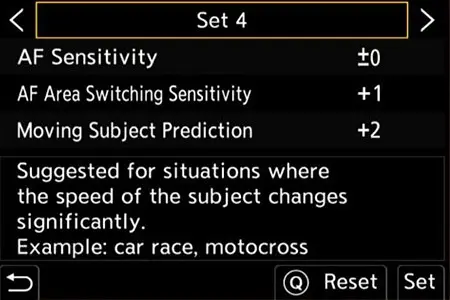 af c settings