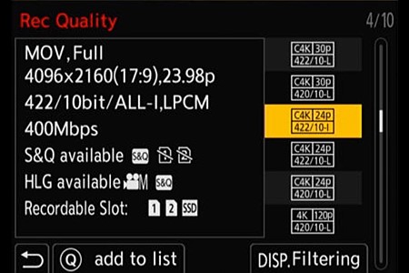 Panasonic Lumix DC-G9 II incelemesi 49 movie res menu v3